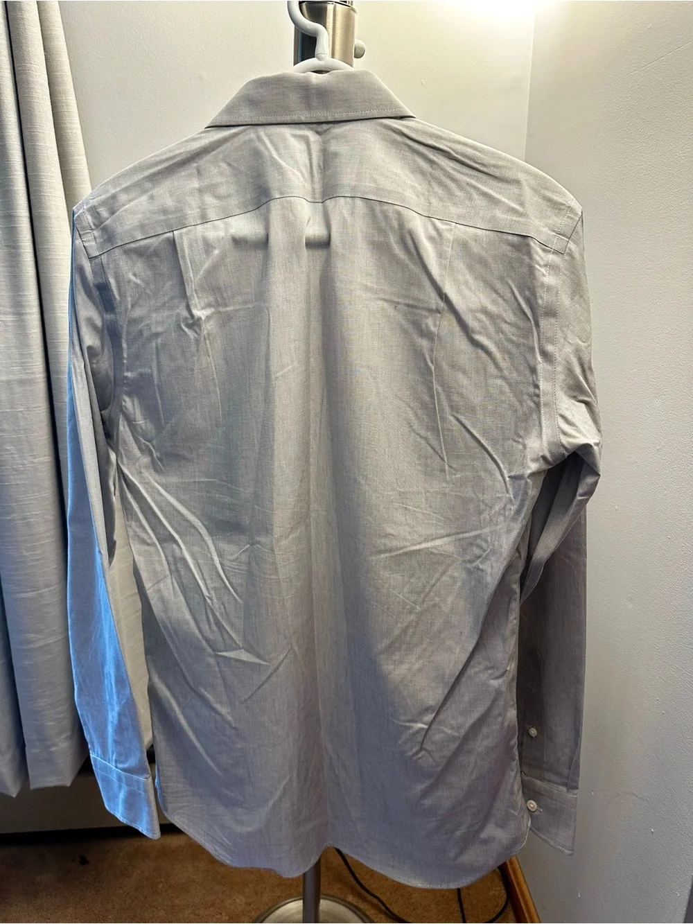J. Crew Men's Dress Shirt in Light Gray